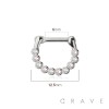 MULTI GEM CZ PINK HUE SEPTUM HINGED CLICKER